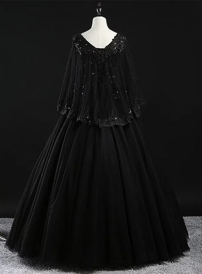 Glam Tulle with Lace Applique Ball Gown Sweet 16 Dress, Beaded Prom Dresses Evening Dress TP1139