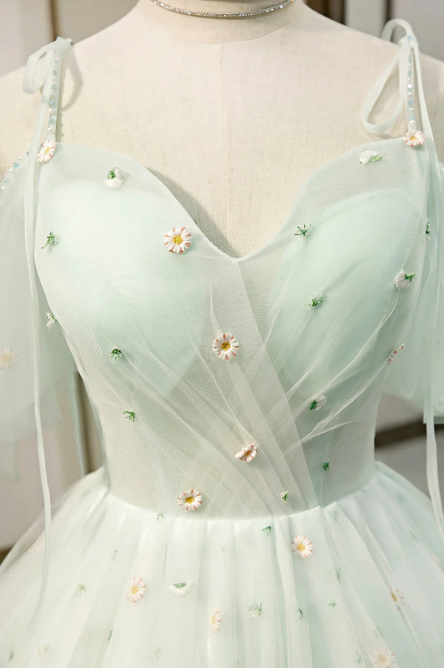 Mint Green Tulle Short Prom Dress, Cute A-Line Party Homecoming Dress TP538